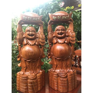 Tượng Phật Di Lặc Dâng Vàng Cao 60 Cm Tượng Phật Phong Thủy Cầu Tài May Mắn Bình An