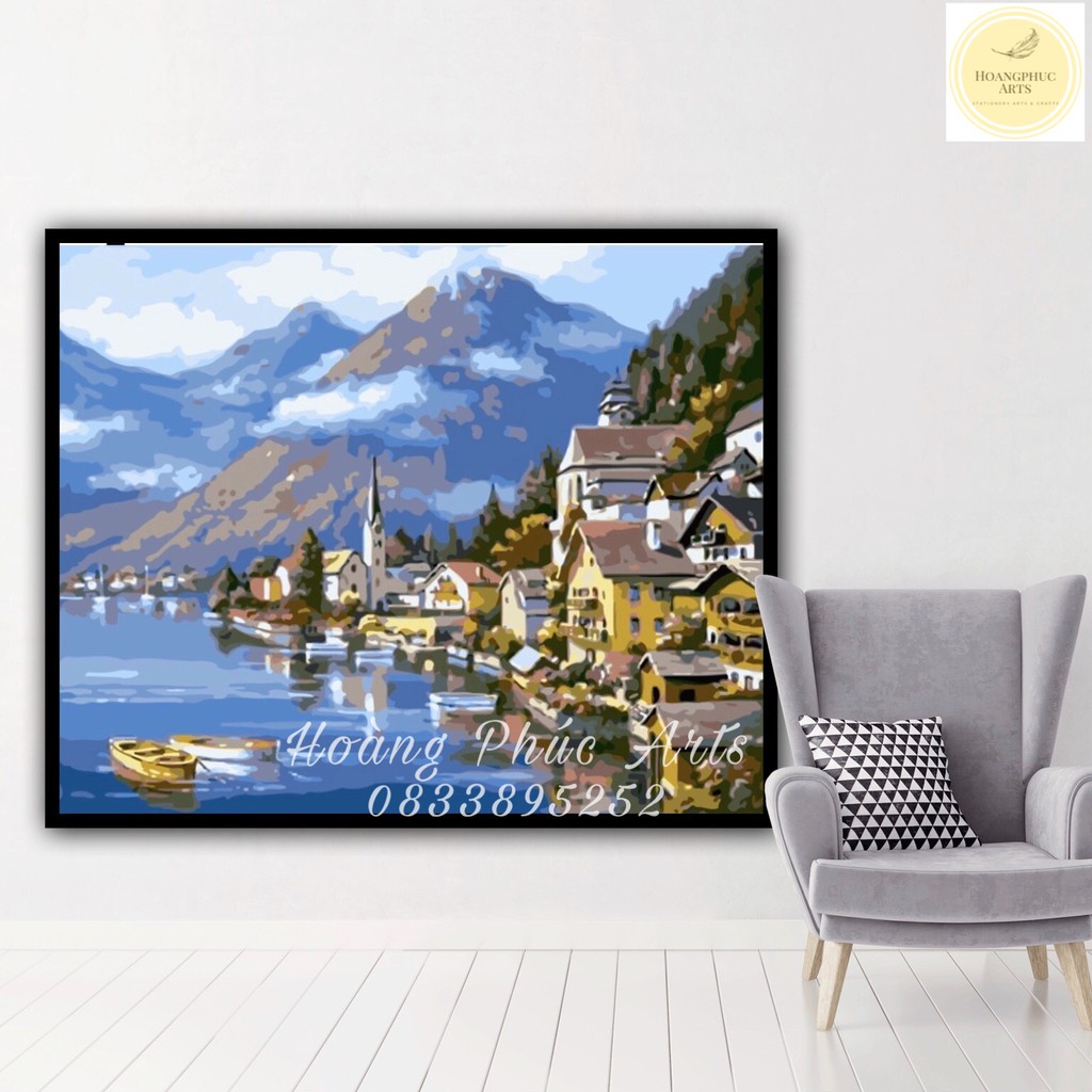 Tranh sơn dầu số hoá Hoàng Phúc Arts -ĐÃ CĂNG KHUNG 40x50- Các mẫu mới ĐỘC  QUYỀN đẹp nhất 2021 - Chủ đề Phong Cảnh- Ph