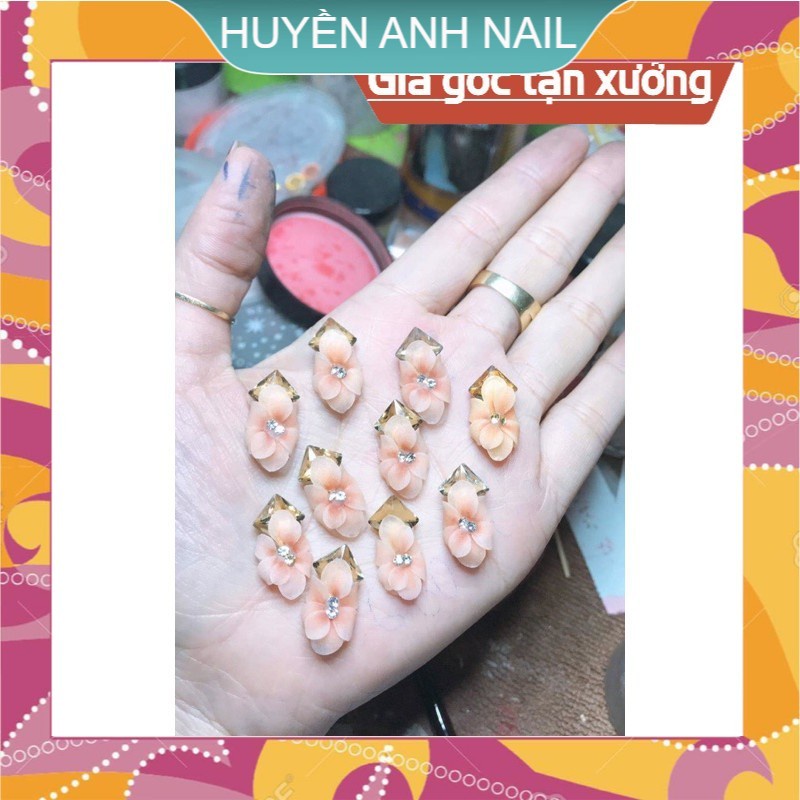 Hoa bột nail (hoa thược dược ôm đá) SHOP NAIL HUYỀN ANH
