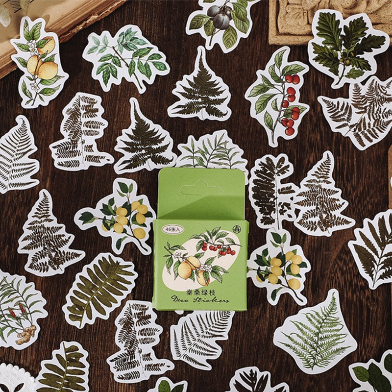 Hộp 46 Miếng Dán Trang Trí Thiệp/Sổ Tay/Sổ Tay Thủ Công