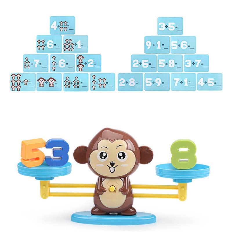 Bộ Đồ Chơi Khỉ Toán Học Cân Bằng Thông Minh Monkey Balance Cho Bé Học Số Đếm Phát Triển Tư Duy
