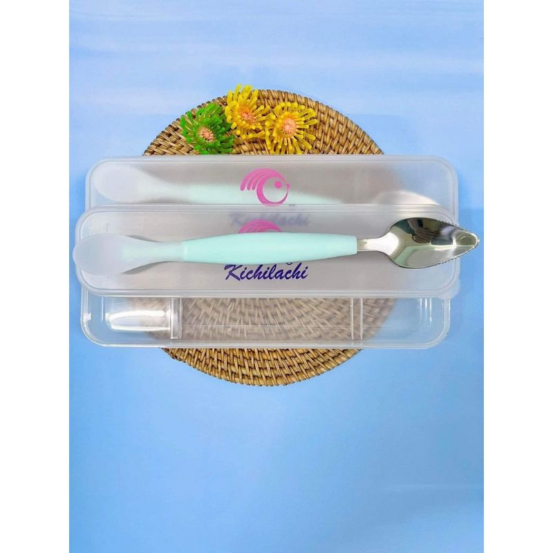 Thìa Nạo Hoa Quả KICHI 2 Đầu Cho Bé Ăn Dặm