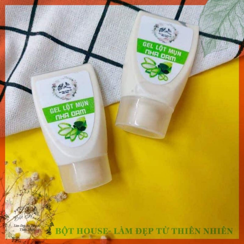 GEL LỘT MỤN NHA ĐAM HANDMADE NHÀ BỘT GIẢM MỤN CÁM  HÚT BỤI BẨN BÃ NHỜN TRÊN DA