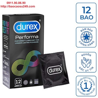 Bộ 02 hộp bao cao su Performa kéo dài thời gian hộp 24 chiếc - Tặng 1 chai gel durex