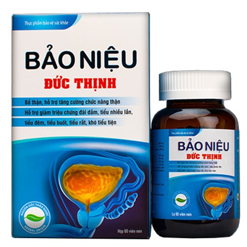 Bảo Niệu Đức Thịnh hỗ trợ bổ thận, giảm đái dầm, tiểu nhiều, tiểu buốt, tiểu rắt, tiểu đêm nhiều lần (60 viên)