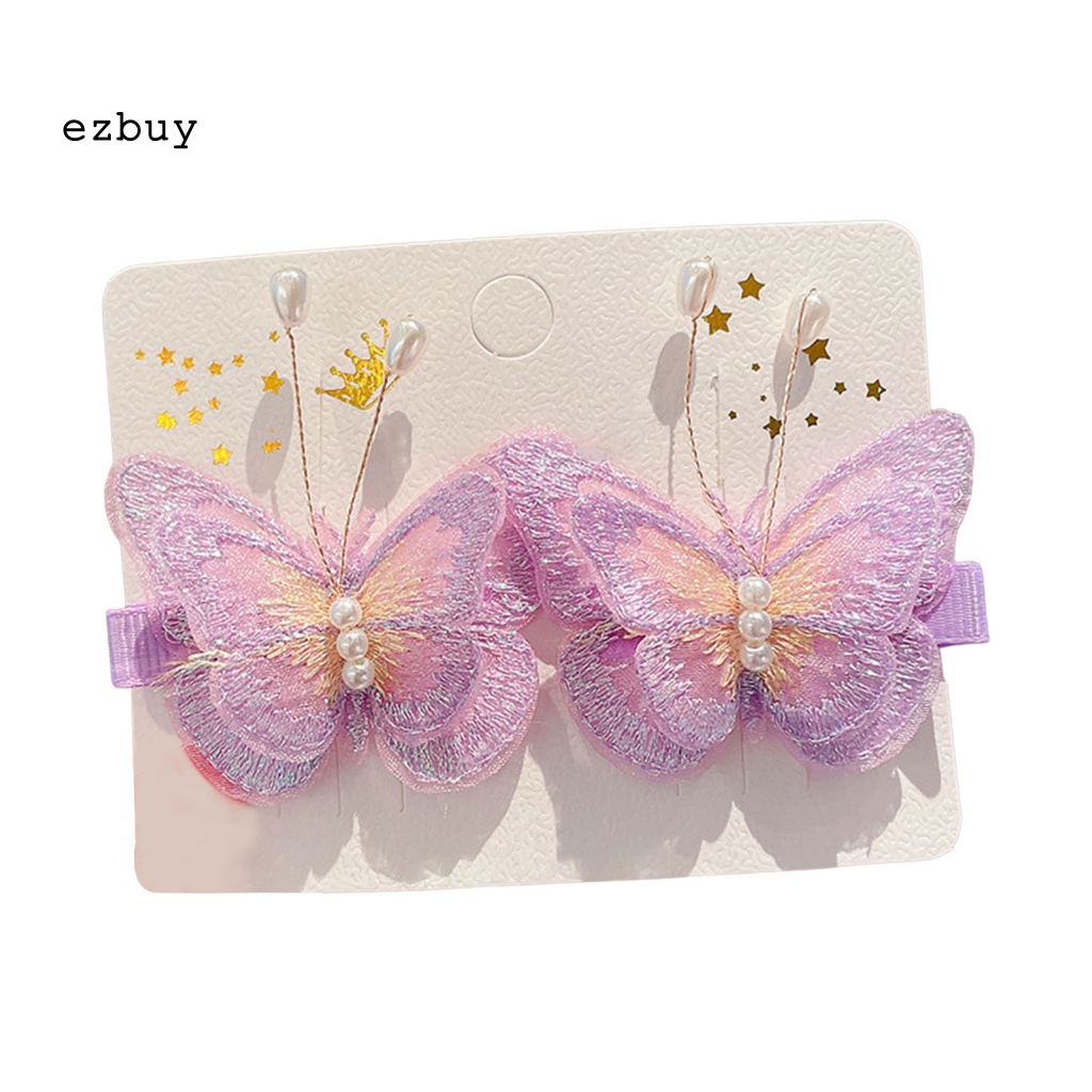 1 Cặp Kẹp Tóc Hình Bươm Bướm Đính Đá Lấp Lánh Thời Trang Tiệc Cưới