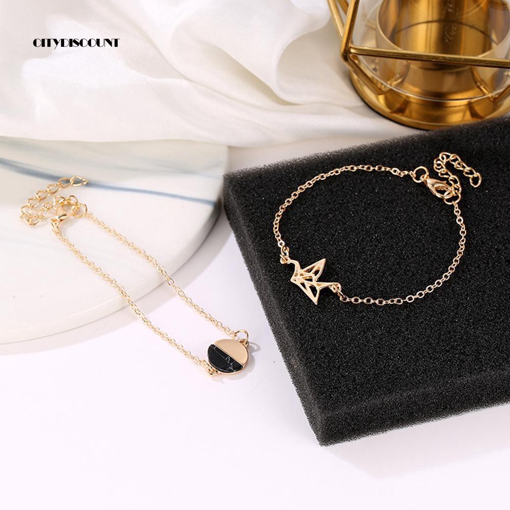 Bộ 2 vòng tay hợp kim đính trang trí nhiều kiểu dáng | BigBuy360 - bigbuy360.vn