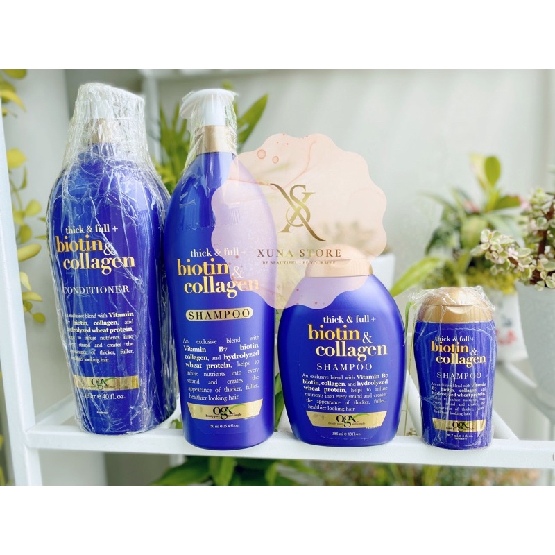 ❤️Combo Gội - Xả Biotin & Collagen thick & full ngăn ngừa rụng tóc 750ml