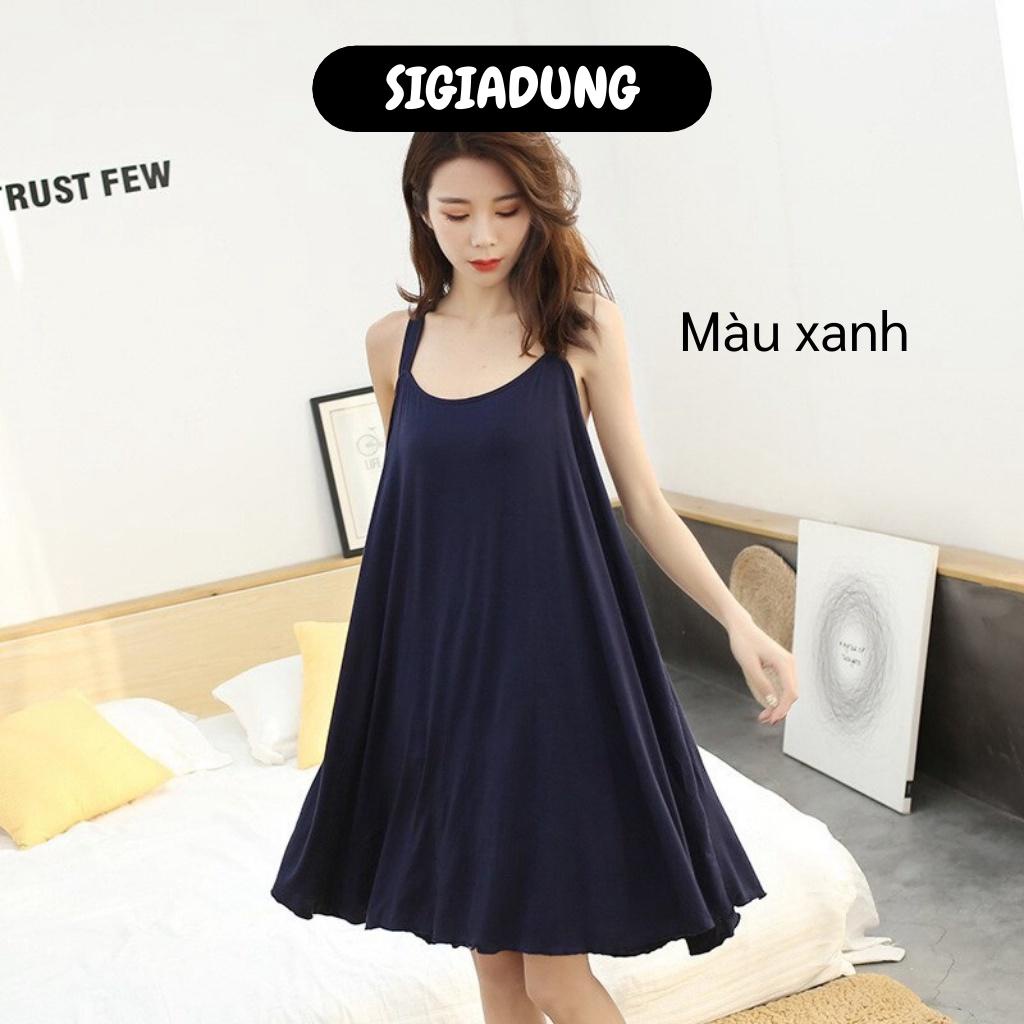 [SGD] Váy Ngủ - Đầm Ngủ Phi Bóng Lưng Dây Cánh Quạt Gợi Cảm, Vải Mát, Mịn 6222