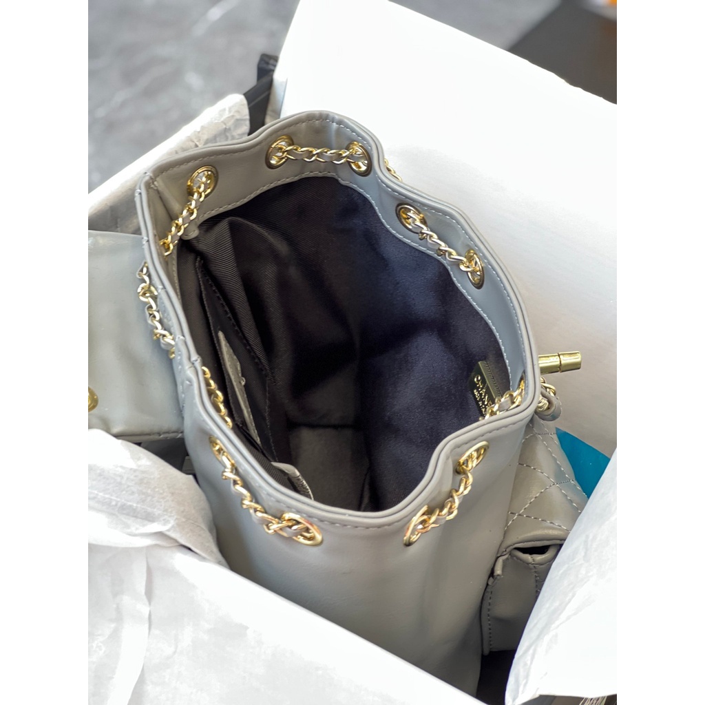 💋💋Balo Cha.nel DUMA backpack 💋 MÀU XÁM