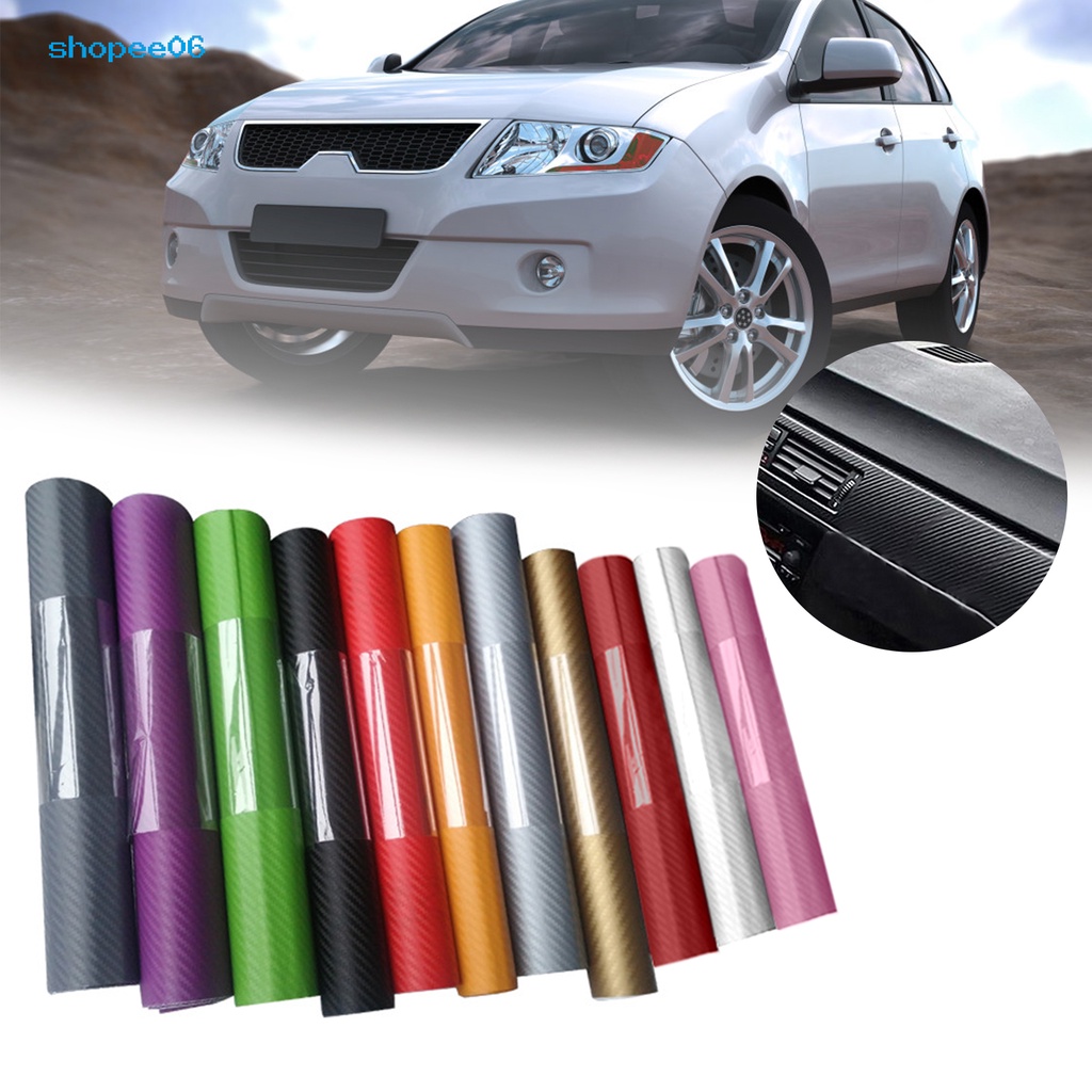 Miếng Dán Sợi Carbon 3D Trang Trí Xe Hơi Chống Thấm Nước Kích Thước 30X127Cm