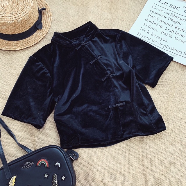 Áo Croptop sườn xám🌸