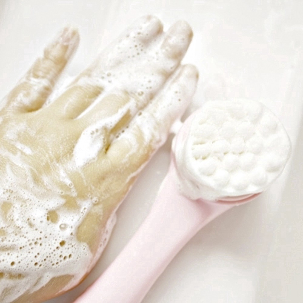 Cọ Rửa Mặt 3d Hai Mặt Bằng Silicon Qipin