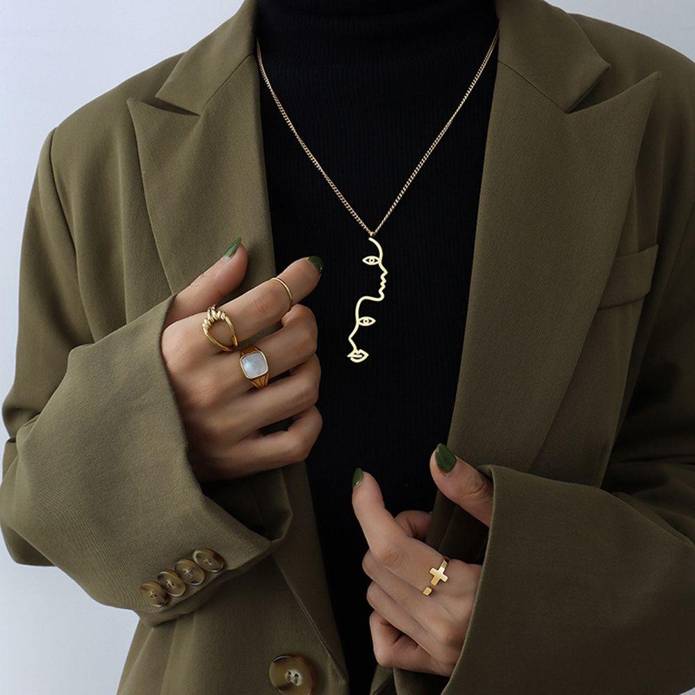 ANEMONE Vòng Cổ Dây Xích Phong Cách Punk Thanh Lịch Cho Nữ