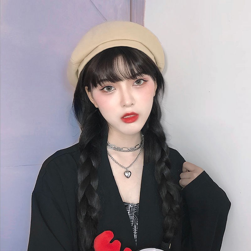 Mũ Nồi Thoáng Khí Màu Trơn Phong Cách Retro Xinh Xắn