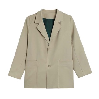 Blazer lật tay xanh cá tính