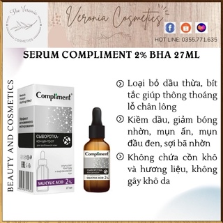 Serum Compliment 2% BHA làm sạch sâu, giảm mụn, kiềm dầu, se lỗ chân lông