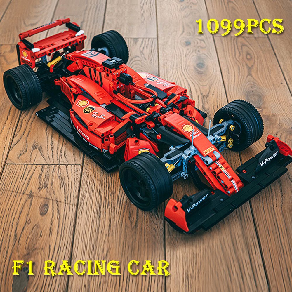 (Có Sẵn) đồ chơi mô hình lắp ráp High Tech 023005 siêu xe đua F1 Racing Car technol model màu đỏ mẫu mới nhất