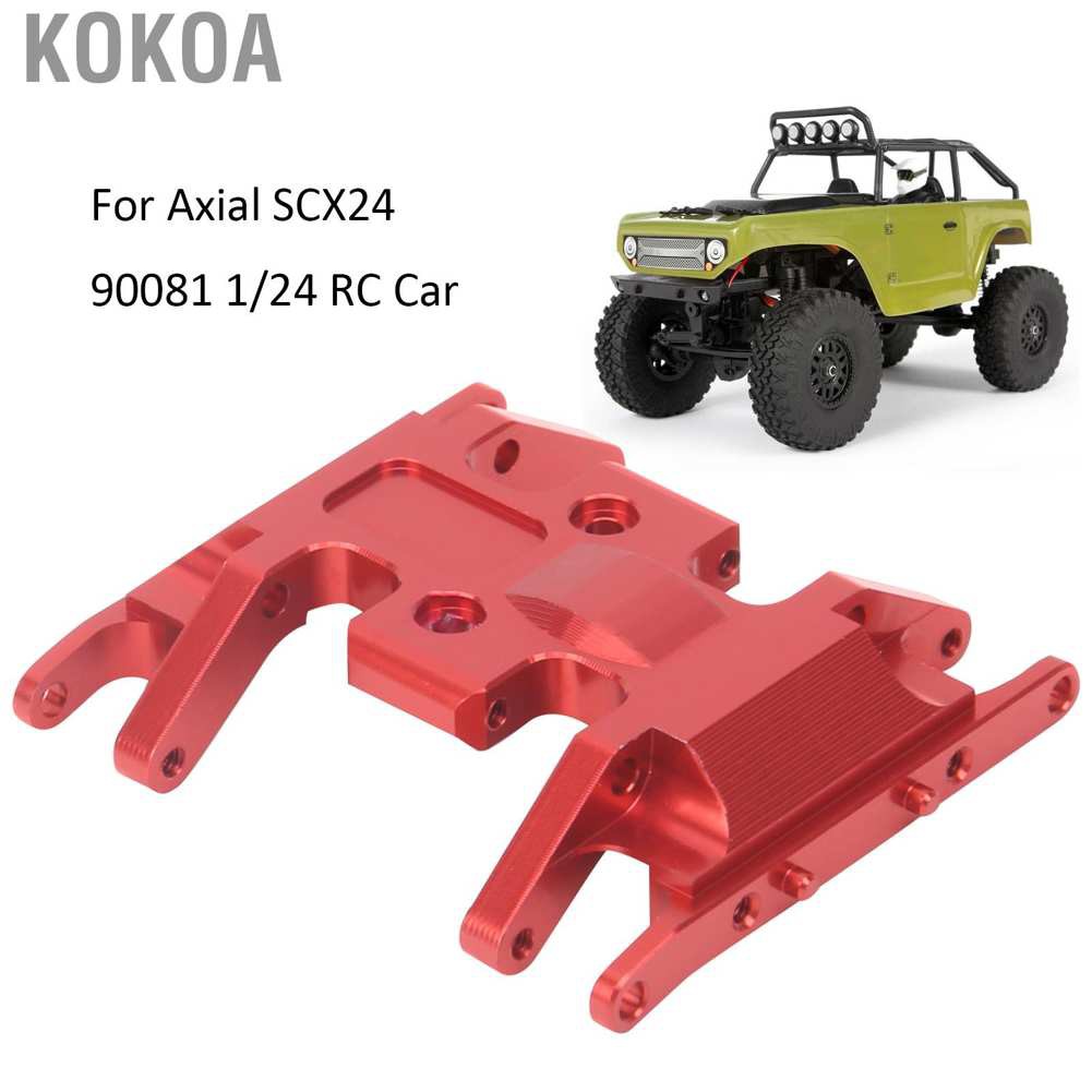 Kokoa RC Gearbox Mount Aluminum Alloy Box Chassis Base Plate Holder for Axial SCX24 90081 1/24 Car