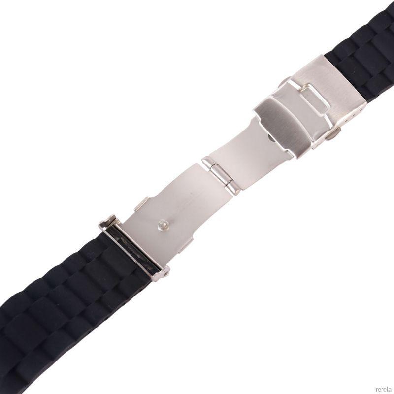 Dây đeo đồng hồ chống nước gập đôi bằng silicone