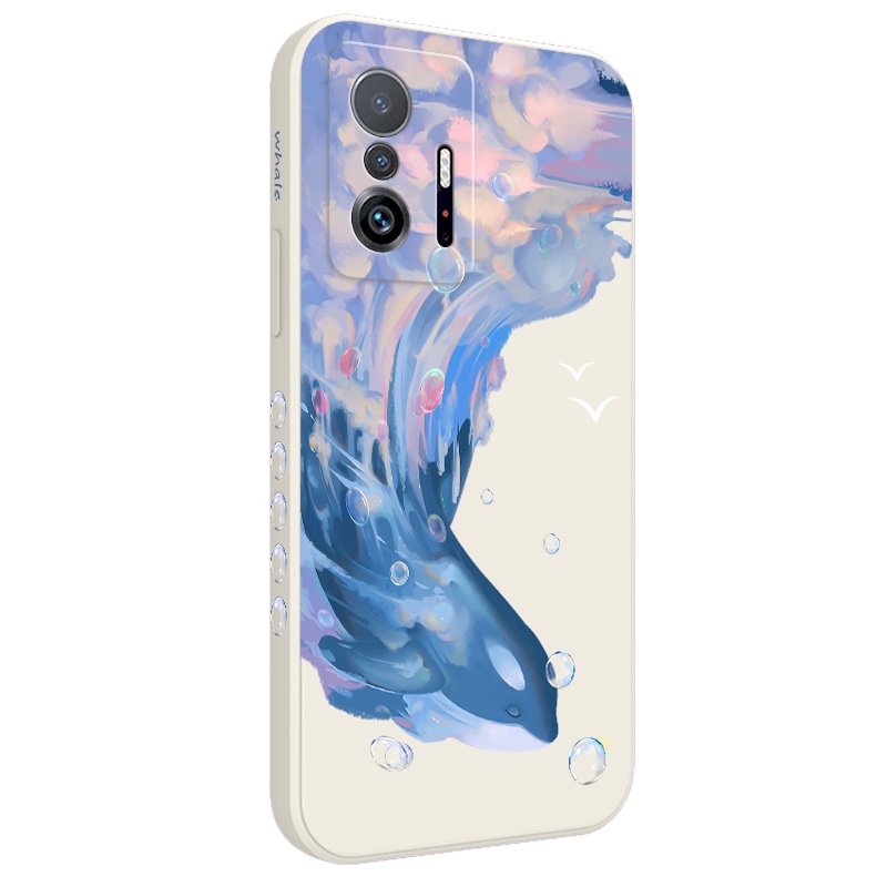 Bao Da Điện Thoại Hình Cá Voi Cho xiaomi mi 13t 12t 11t 10t pro lite mi 9t pro Ốp
