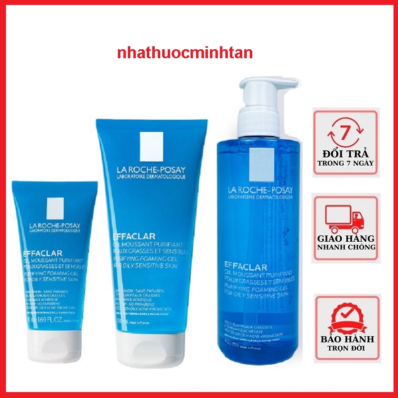 Sữa Rửa Mặt Cho Da Dầu Mụn, Nhạy Cảm - La Roche - Posay Effaclar Purifying Foaming 50ml