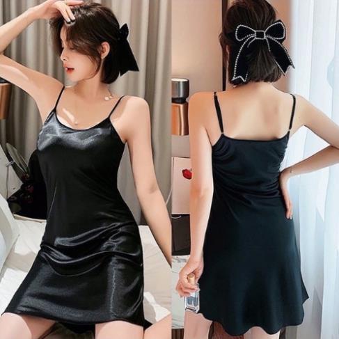 Váy ngủ 2 dây sexy chất liệu lụa Satin mềm mịn cao cấp