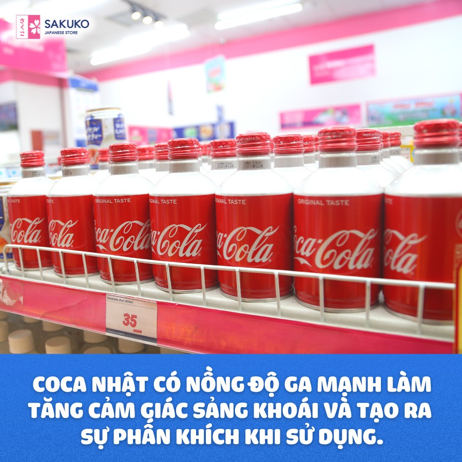Coca cola nắp vặn vị nguyên bản nội địa nhật bản chai 300ml - sakuko - ảnh sản phẩm 3