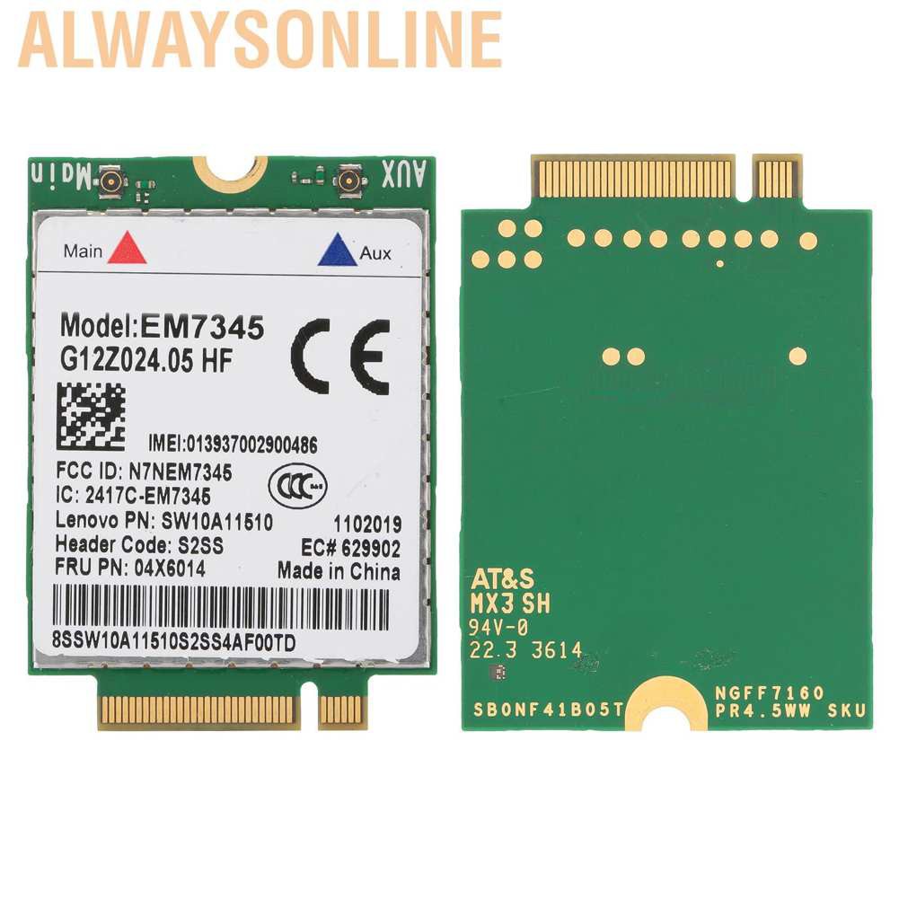 Card Mạng Không Dây Cho Lenovo Em7345 Lte 4g Module Fq 04x6014 T450 X250 X240 T440L440