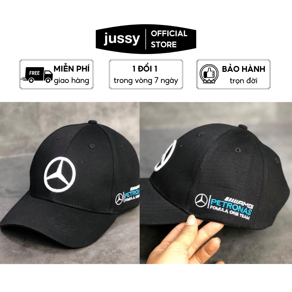 Nón Kết Mercedes, Mũ Lưỡi Trai Thể Thao Nam Nữ Thêu Logo Nổi Bật Chất Vải Kaki Cao Cấp