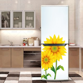 DECAL DÁN TRANG TRÍ TỦ LẠNH HOA MẶT TRỜI