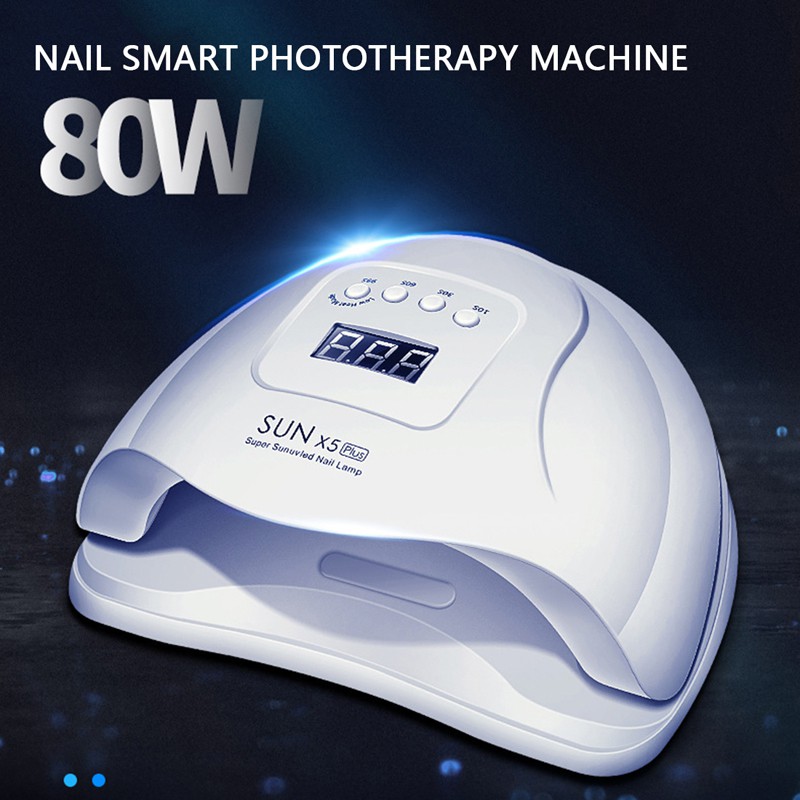 80W SUN X5 PLUS Dùng Làm Khô Sơn Móng Tay Chuyên Nghiệp Đèn LED UV