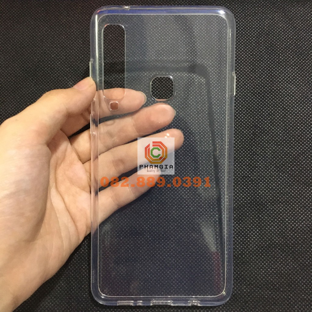 Ốp lưng Samsung A9 2018 dẻo đen TPU và dẻo trong viền gồ bảo vệ cam bền đẹp
