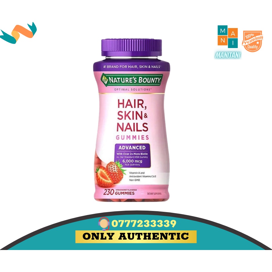 Kẹo dẻo đẹp da, tóc, móng Hair, Skin & Nails Gummies 230 viên của Mỹ