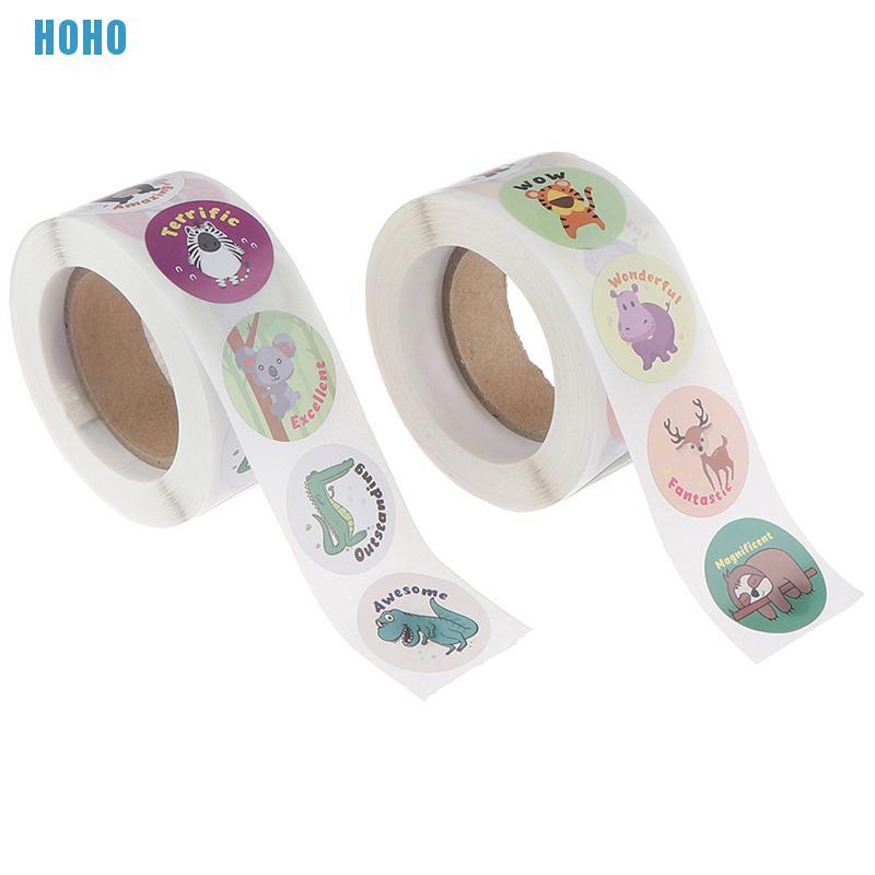 Cuộn 500 Hình Dán Trang Trí Hình Động Vật Hoạt Hình Xinh Xắn