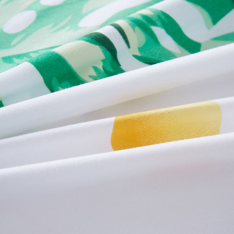 Vỏ Gối Chăn Và Ga Giường In Hình Lá Nhiệt Đới Cao Cấp