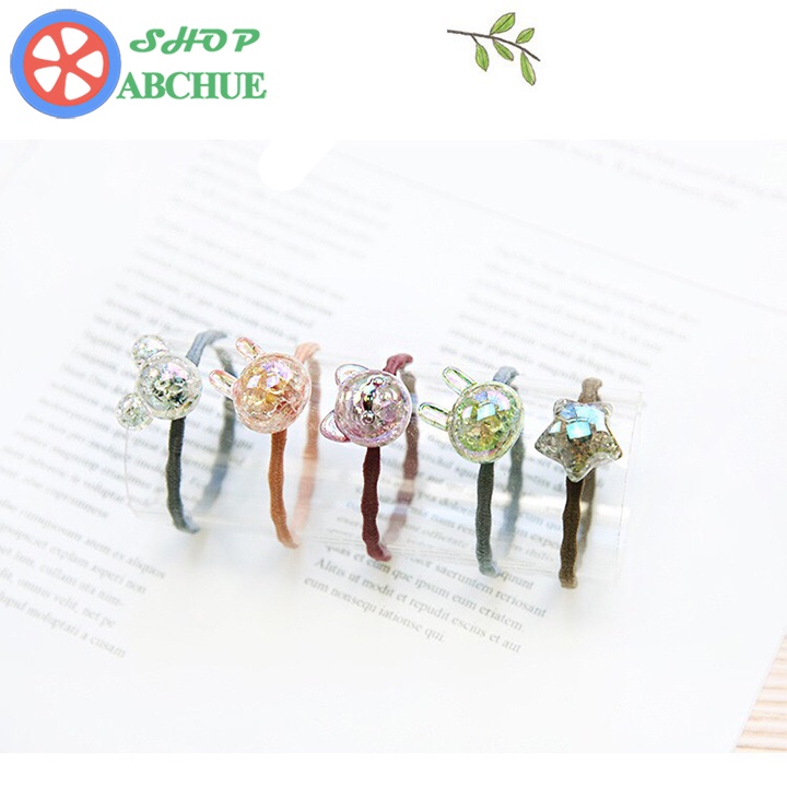 Dây chun buộc tóc cho bé gái hộp Gấu 20 chi tiết phong cách Hàn Quốc đáng yêu