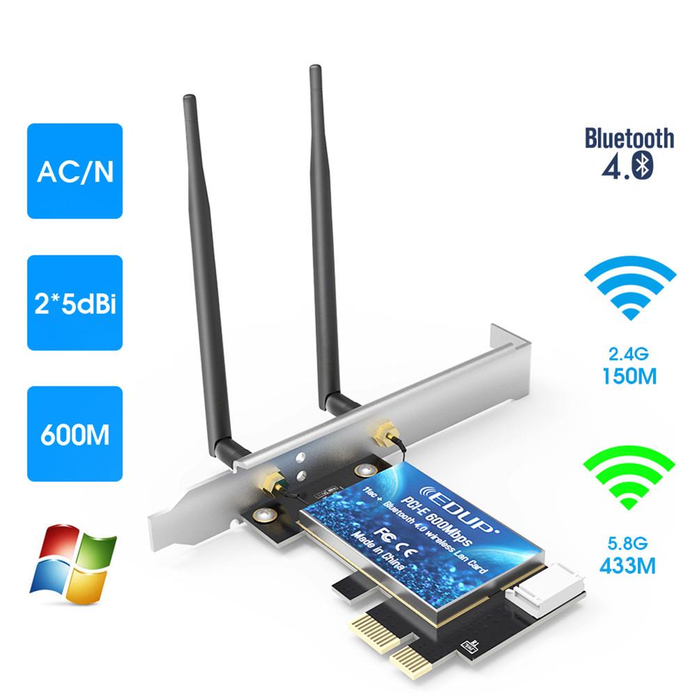 Bộ chuyển đổi Wi-Fi Bluetooth PCI Express 2.4GHz / 5.8Ghz Dual Band AC600