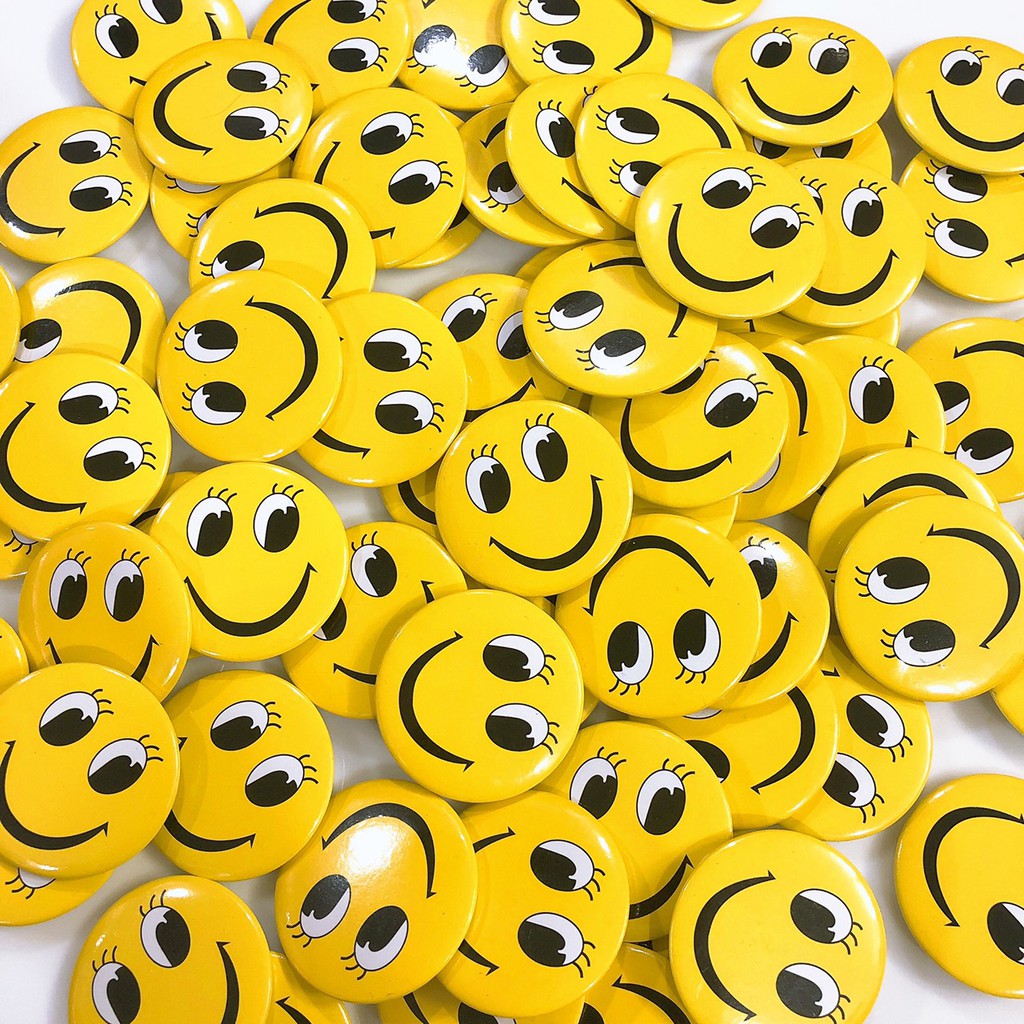 [ Chỉ 1K ] Phụ kiện huy hiệu cài balo, áo Emoji icon mặt cười PKHH001 | Shopee Việt Nam