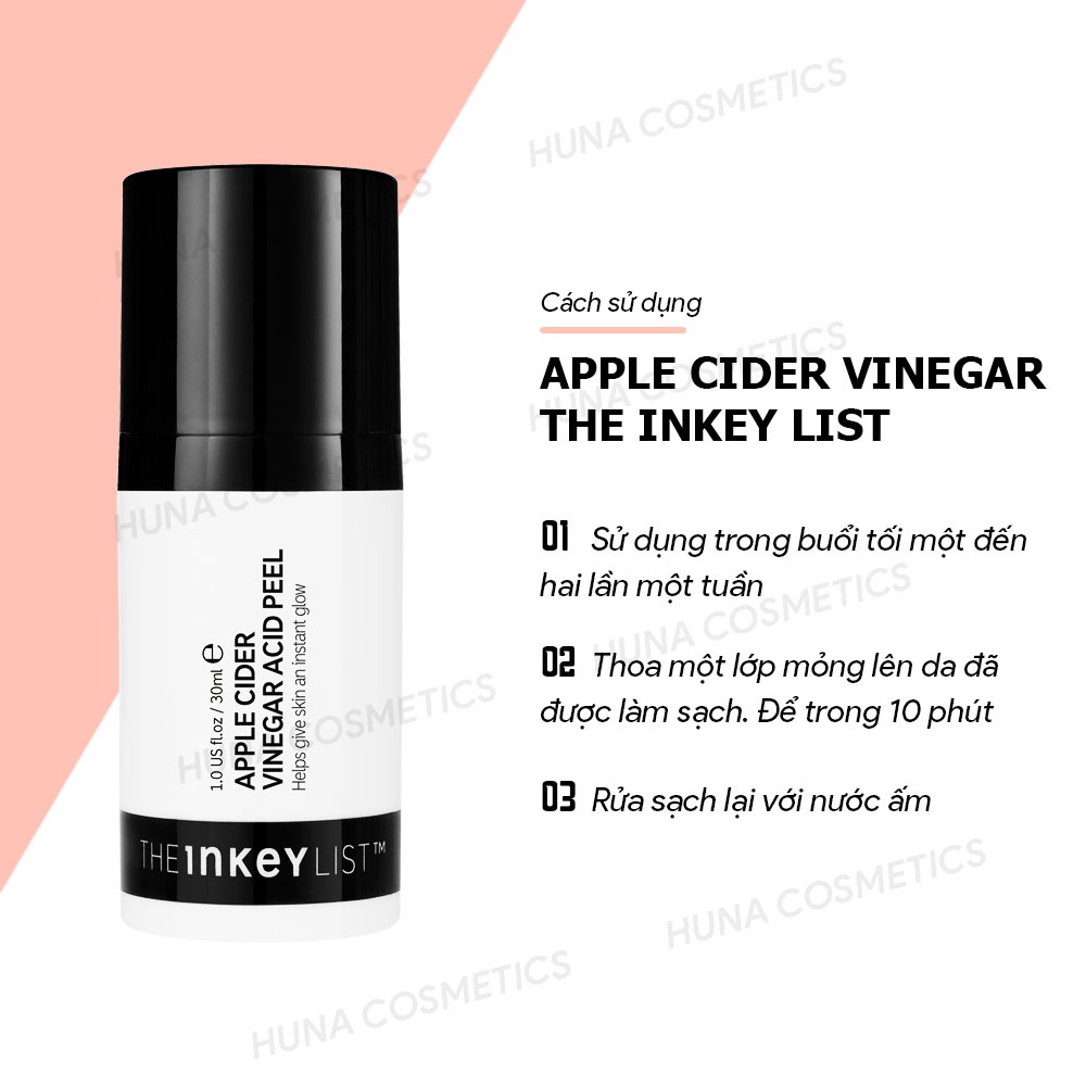 [BILL SEPHORA] TẨY DA CHẾT HÓA HỌC PEEL DA DẤM TÁO THE INKEY LIST APPLE CIDER VINEGAR ACID PEEL 30ML (BILL US)