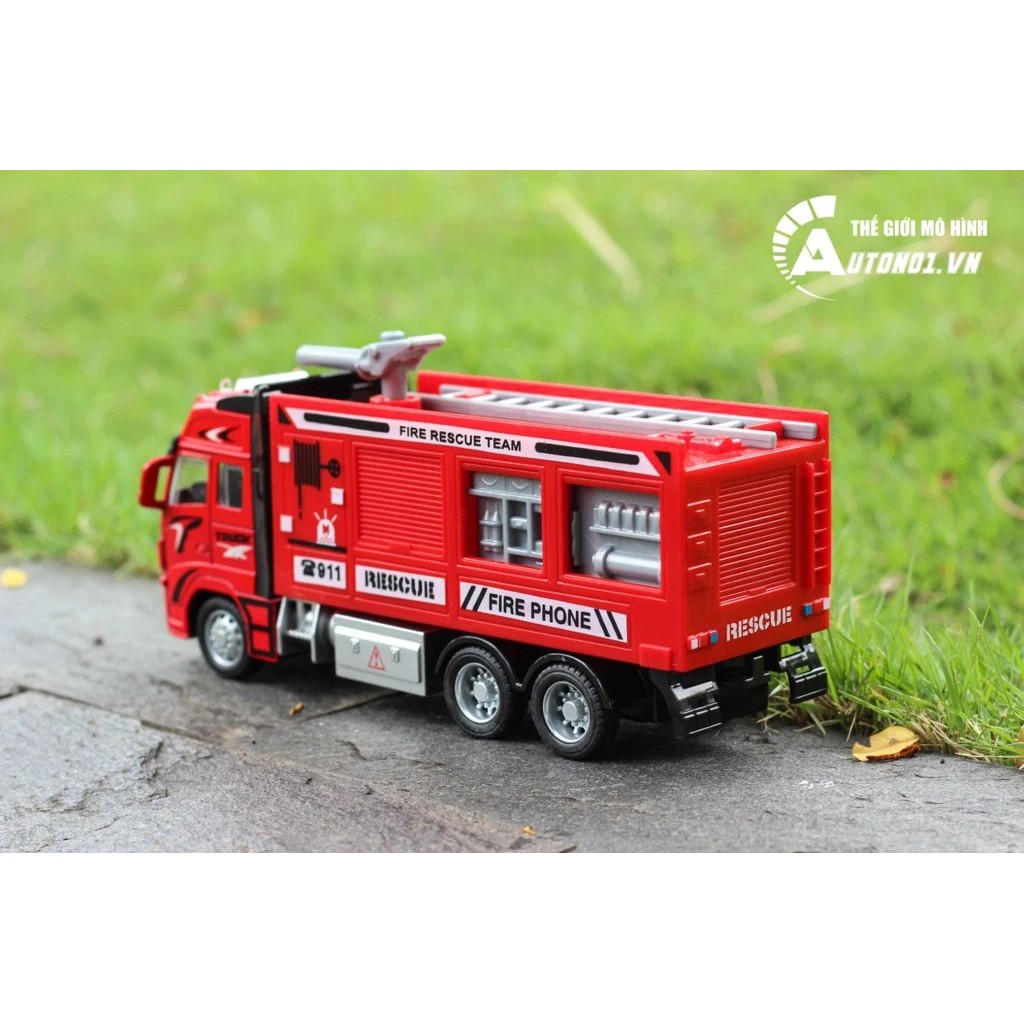 MÔ HÌNH XE CỨU HỎA VÒI RỒNG RED 1:38 TRUCK MODEL 6761