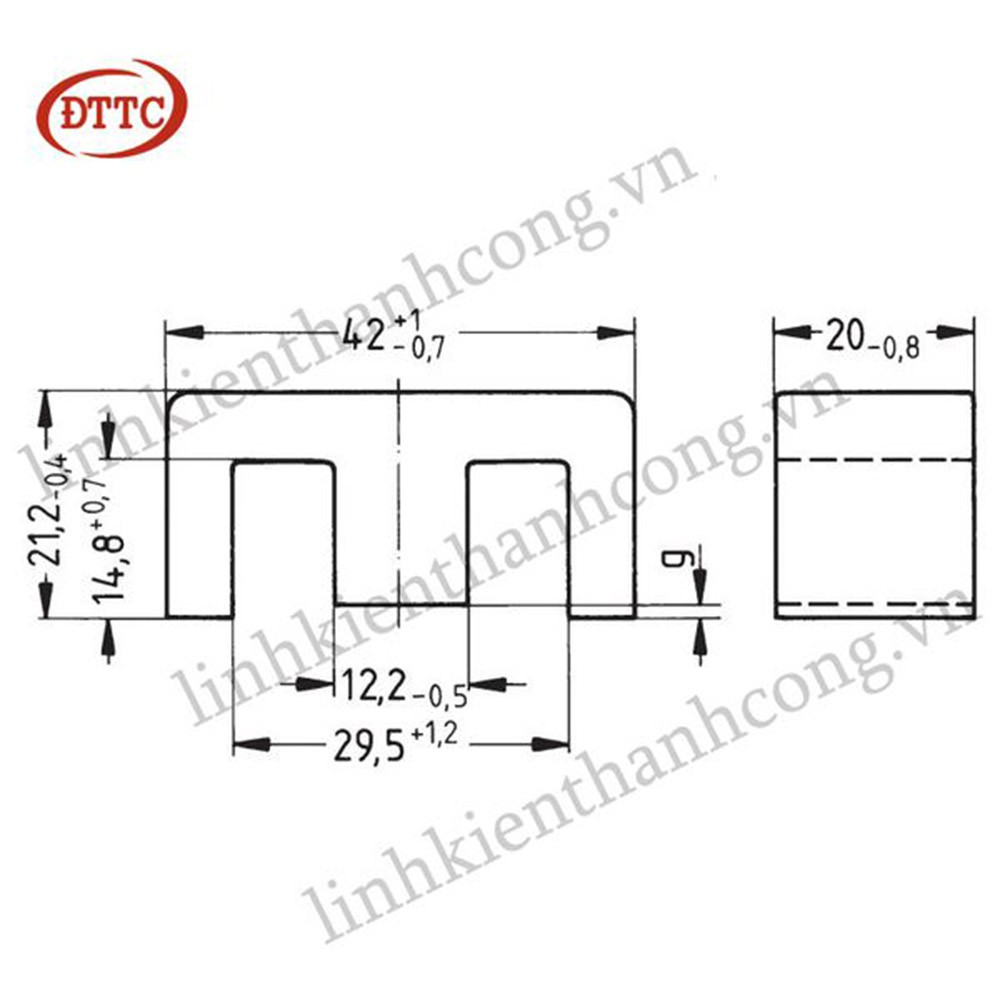 Biến Áp Xung EE4220 Đứng (9+9)