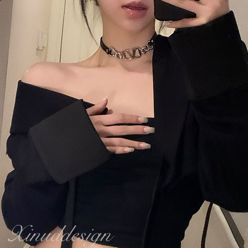 Vòng Cổ choker Bằng Da Phong Cách Âu Mỹ Thời Trang Cho Nữ