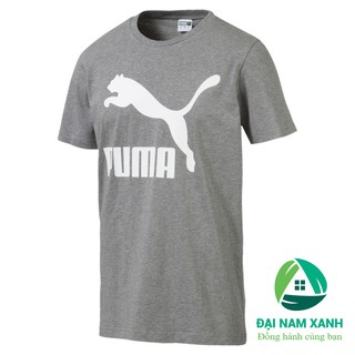 Áo thun nam Puma Classics Logo Tee (màu Medium Gray) - Hàng size châu Âu