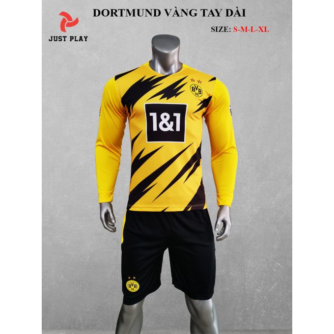 ÁO BÓNG ĐÁ DORTMUND TAY DÀI, ÁO ĐÁ BANH DORTMUND TAY DÀI