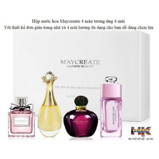 Sét Nước Hoa Nữ Mini Maycreate - 4 Chai Lớn 25mill
