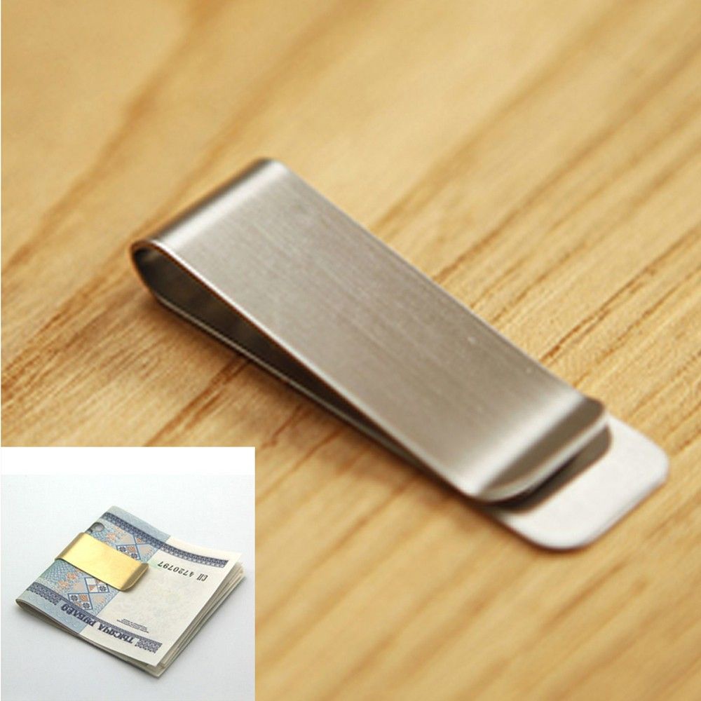 Kẹp Giữ Tiền / Thẻ Id 2 Màu Thiết Kế Đơn Giản Thời Trang Cho Nam
