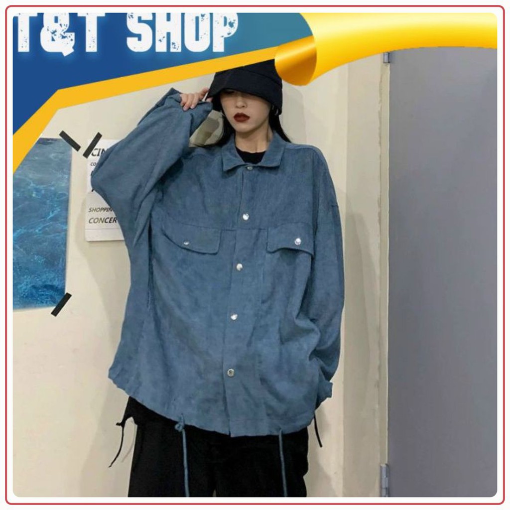 [Mã FASHIONTT20 giảm 20% TỐI ĐA 30K đơn 120K] Áo khoác kaki kiểu sơ mi, áo khoác nhẹ nam nữ vải nhung cao cấp | BigBuy360 - bigbuy360.vn