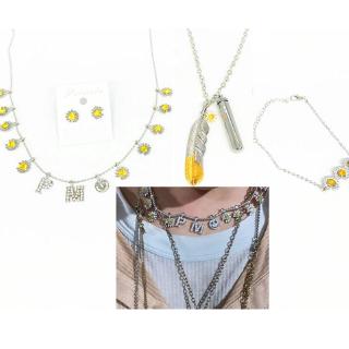 Dây Chuyền Kim Loại Mặt Hoa Cúc Đính Đá Phong Cách G-Dragon