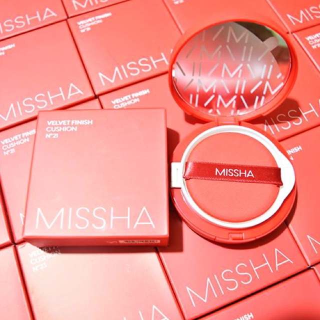 Phấn nước Missha Velvet Finish Cushion SPF50+ PA+++ Đỏ 21 23